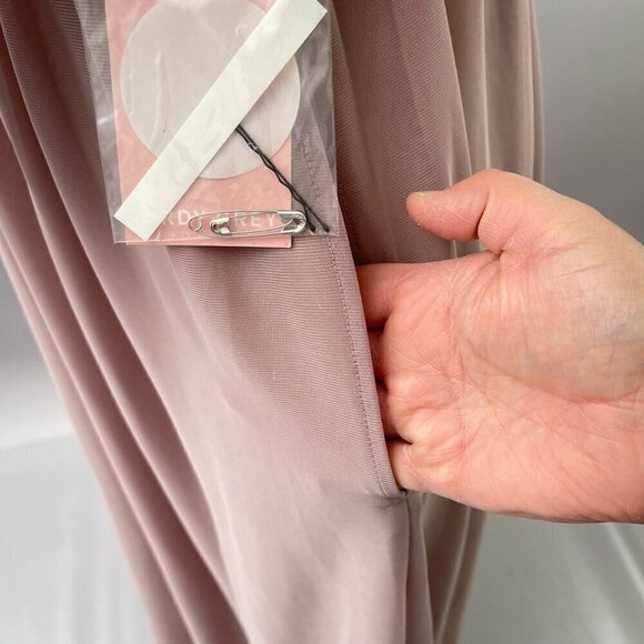 Birdy Grey Elsye Cut Out Mesh Mauve Maxi Formal Bridesmaid Dress Small NWT - Picture 12 of 15